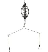 Carp Fishing Feeder Baits Cage, Spring Fish Feeder with Holder, Sinkers Cage Feeders Tackle Fishi...