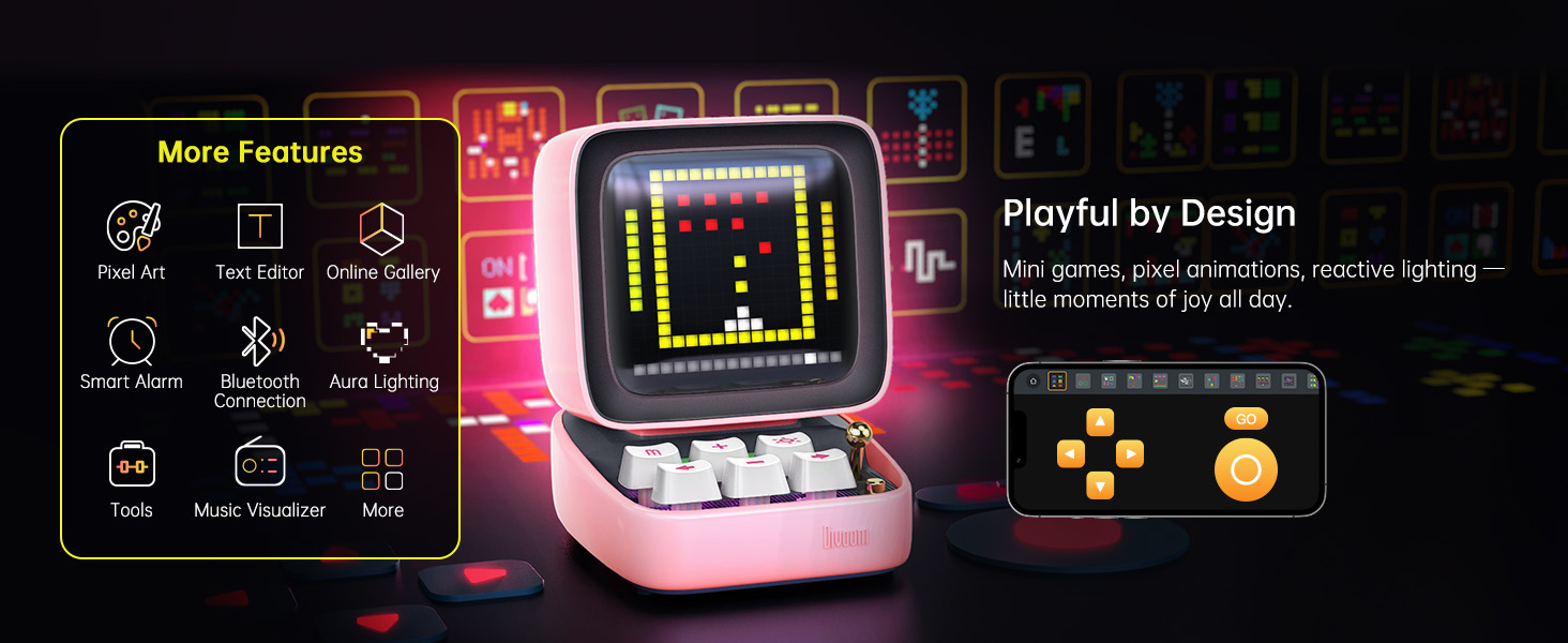 pixel display for desk