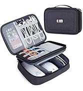 BUBM Electronic Organizer, Double Layer Travel Accessories Storage Bag for Cord, Adapter, Battery...