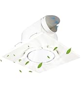 ACEDUROBLA 12'' Bathroom Exhaust Fan with LED Light, for Ceiling Mount 4 Inch Duct Low Noise Vent...