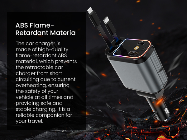 Retractable Car Charger with Starlight