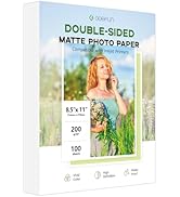 Double Sided Matte Photo Paper 8.5 x 11, Goefun 200GSM/54LB Presentation Paper for Inkjet Printer...