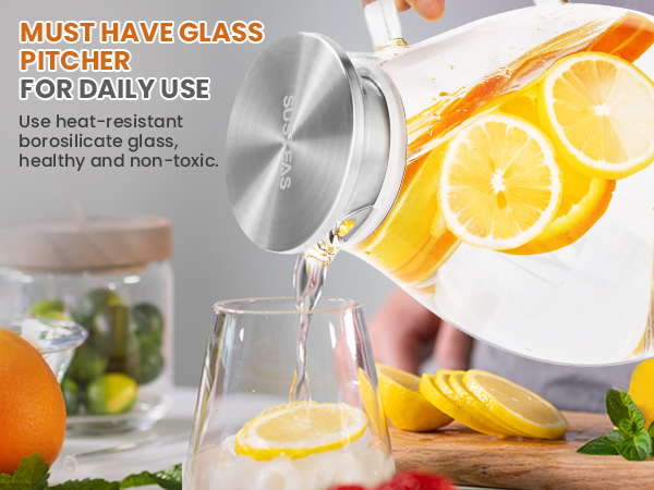 heat resistant glass pitcher