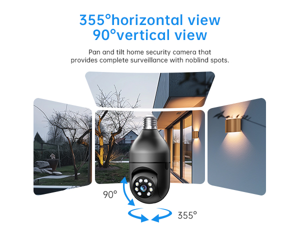 bulb camera 360 degree wifi outdoor