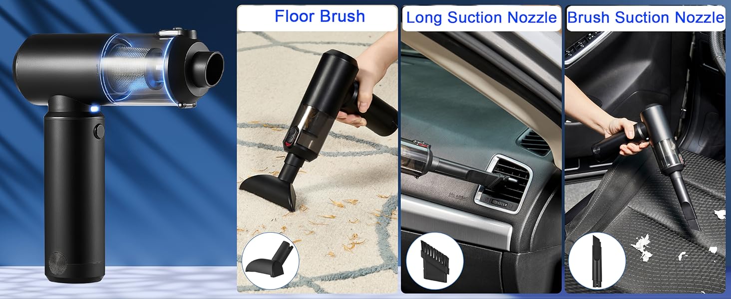 Vacuum Cleaner for Car 78000RPM Handheld Car Vacuum Cordless High Power 4-in-1 Air Blower Pump