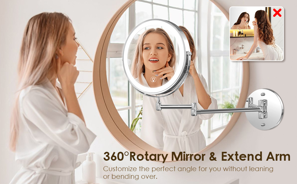 led mirror for bedroom bathroom