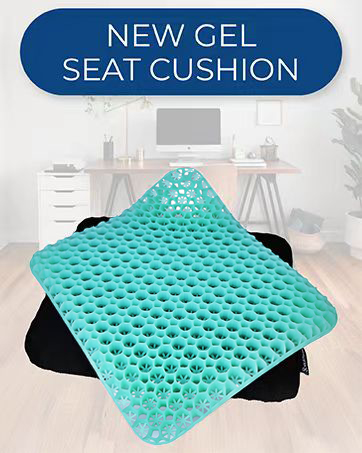 NEW Mint Green Gel Seat Cushion for Long Sitting, Patent-Pending Mold Design