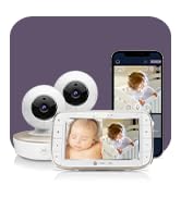 Motorola video baby monitor with 2 cameras mood light lullabies music for babies baby shower gifts