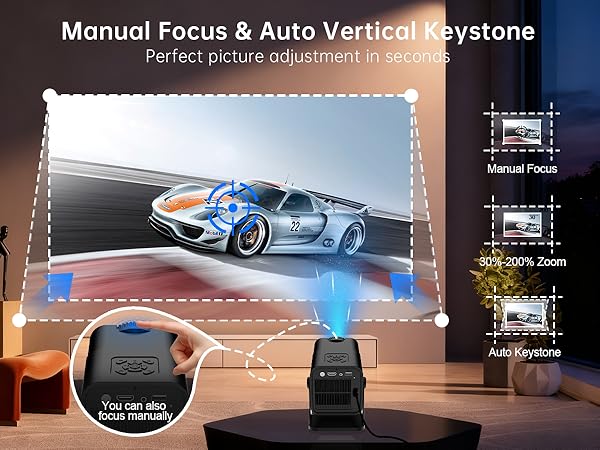 Auto Vertical Keystone Smart Proyector