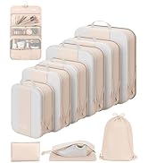 10 Set Compression Packing Cubes for Travel Essentials,Compressible Expandable Packing Cubes for ...