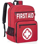 IBVIVIC First Aid Backpack Bag, Empty Emergency Medical Bag with Multi-Pockets for Outdoor Travel...