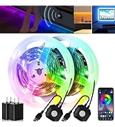 2 Set 9.84ft Motion Sensor Under Bed Lights, App Control Bed Led Lights,Motion Activated LED Ligh...