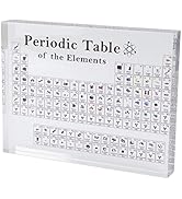 Jeanoko Periodic Table with Real Elements Inside, Periodic Table Of Elements Acrylic Chemical Ele...