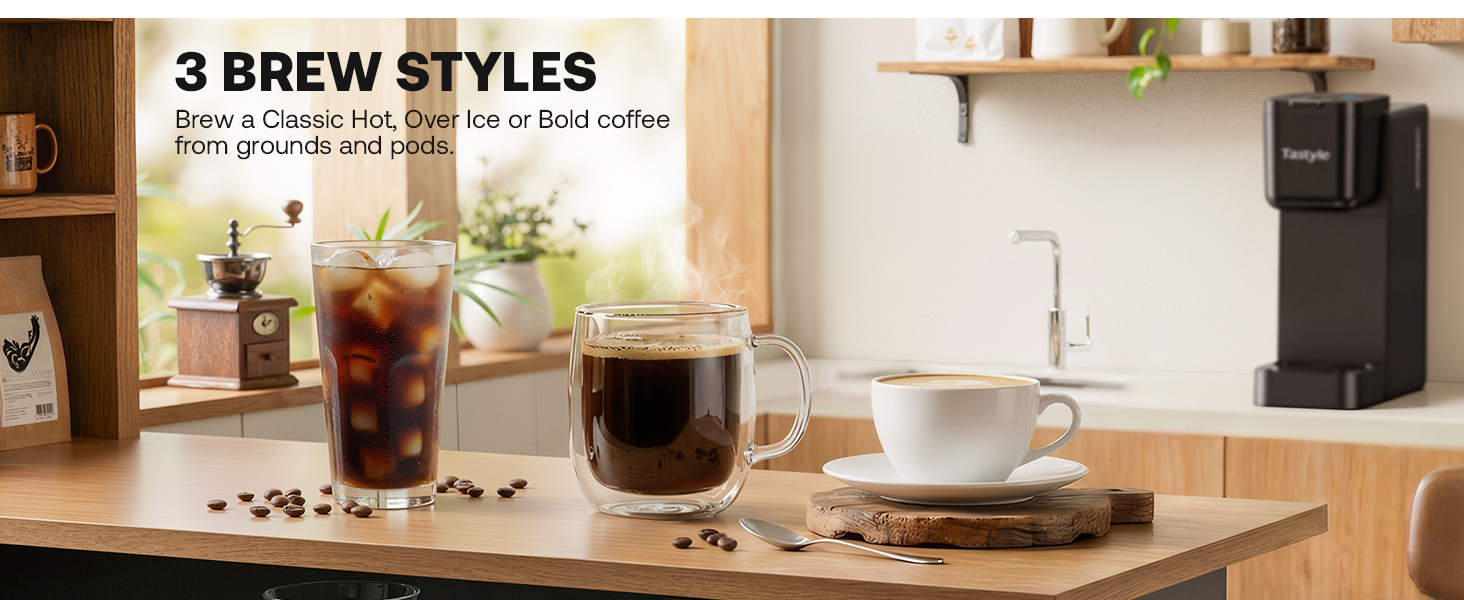 iced and hot coffee maker