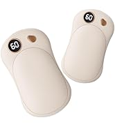 HONEYYEAR Hand Warmers Rechargeable 2 Pack, 10000mAh Electric Hand Warmers, Reusable Portable Poc...