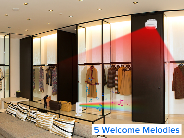 motion sensor alarm chime alert motion sensor doorbell rings when customers walks in