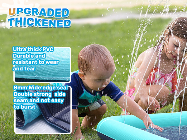 thick splash pad with sprinkler
