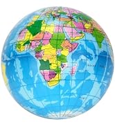 Blue Squishy Squeeze ,World Map Globe Palm Ball Slow Rising Stress Relief Birthday Xmas Gifts Xma...