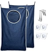 KEEPJOY 2 Pack Large Hanging Laundry Hamper Bag, 35x21.6 Inch Oversized Clothes Hanging Laundry b...