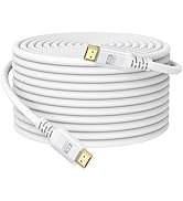UVOOI 8K White HDMI Cable 25 FT, HDMI 2.1 Cable 25FT Ultra High Speed eARC Braided Long HDMI Cord...