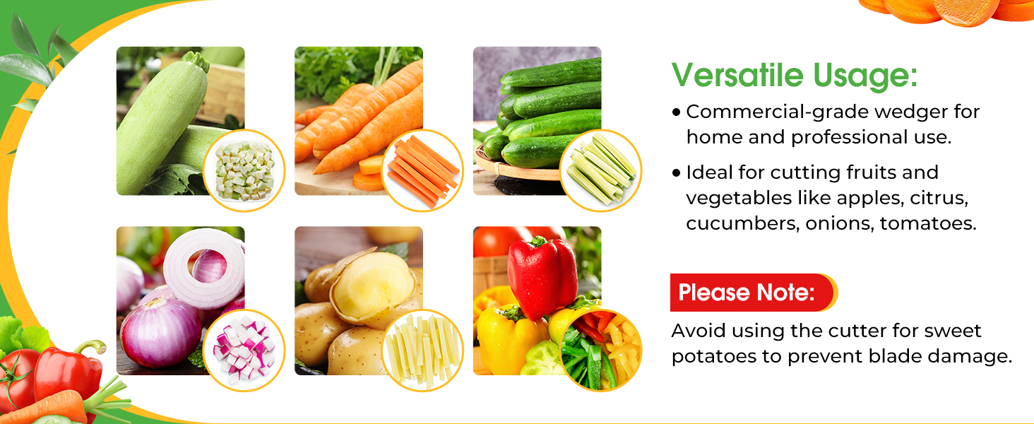 Vegetable Fruit Chopper Stainless Steel French Fry Cutter for Home Kitchen &amp;amp; Restaurant Use