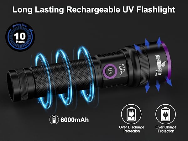 uv flashlight rechargeable