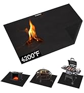 ELOBOON 60 x 40 inch Under Grill Mats for Outdoor Grill, 7 Layers Upgrade Double-Sided Fireproof ...