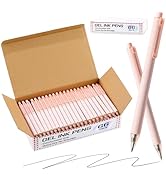 RIANCY 66 Pack Pink Ballpoint Pens Bulk, 0.5mm Fine Point Retractable Click Pens, No Bleed No Sme...