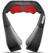 UFFAE Shiatsu Neck and Back Massager with Heat,Electric Deep Tissue Kneading Neck and Shoulder Ma...