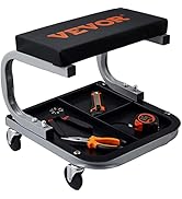 VEVOR Rolling Creeper Garage/Shop Seat, 250 LBS Capacity Padded Rolling Workshop Stool with Tool ...