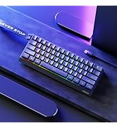 SEUNKWANG EWEADN F61 60% Gaming Keyboard Wired, RGB Backlit Membrane Gaming Keyboard with PBT Key...