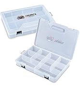 RUNCL Fishing Tackle Box, 2 Packs Plastic Storage Box with Removable Dividers, 3600 Tackle Boxes ...