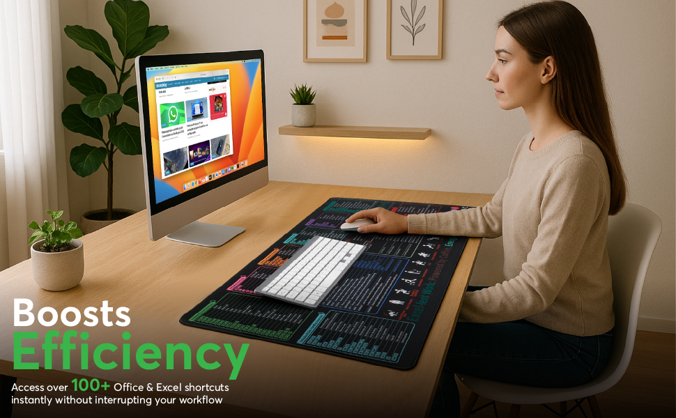 huruc sheet codes short key mousepad mat shortcut keyboard alfombrilla de español para con atajos