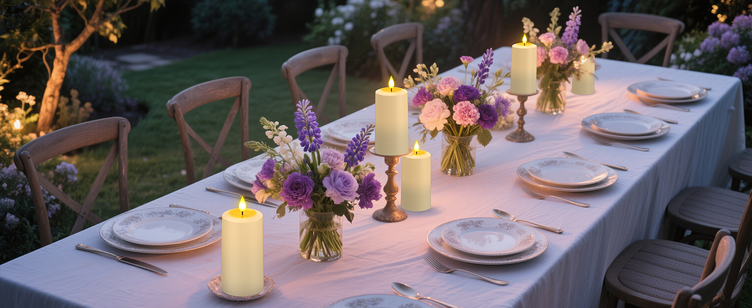pillar candles large white long lasting