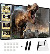 DUYIKJ 150 inch Outdoor Projector Screen,Foldable Washable Anti-Crease Portable Projection Screen...