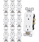 AIDA Electrical Decorative Receptacle Outlet, Residential, 3-Wire, Self-Grounding, 15Amp 125V, UL...