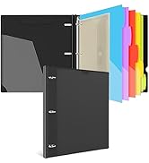 INFUN Telescoping Project Organizer Binder,13 Pocket 3-Ring Binder with Customizable Front Cover,...