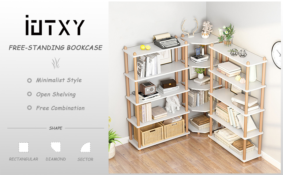 free-standing bookcase