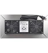 Durablow Stainless Steel Crawl Space Foundation Fan Ventilator + Built-in Dehumidistat (Stainless...