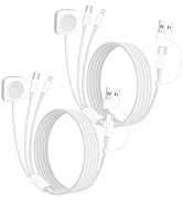2Pack Travel Essentials 3 in 2 Multi Charging Cable for iWatch Charger/Type C/IP, Nylon iPhone Ch...