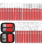 Anglecai 41+5 Pcs Terminal Removal Tool Kit, Terminal Ejector Kit for Electrical Pin Removal Tool...