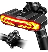 WSDCAM Smart Bike Alarm Tail Light with Turn Signals and Brake Light, Bike Horn Alarm with Remote...