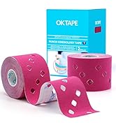OK TAPE Perforated Kinesiology Tape for Sensitive Skin, More Breathable, Elastic Athletic Tape fo...