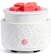 Electric Wax Melt Warmer with Silicone Liner, 3-in-1 Ceramic Scented Wax Burner for Home Aromathe...