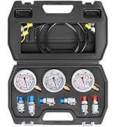 MEASUREMAN Portable Excavator Hydraulic Pressure Test Coupling Kit, Including 6 Test Couplings, 3...