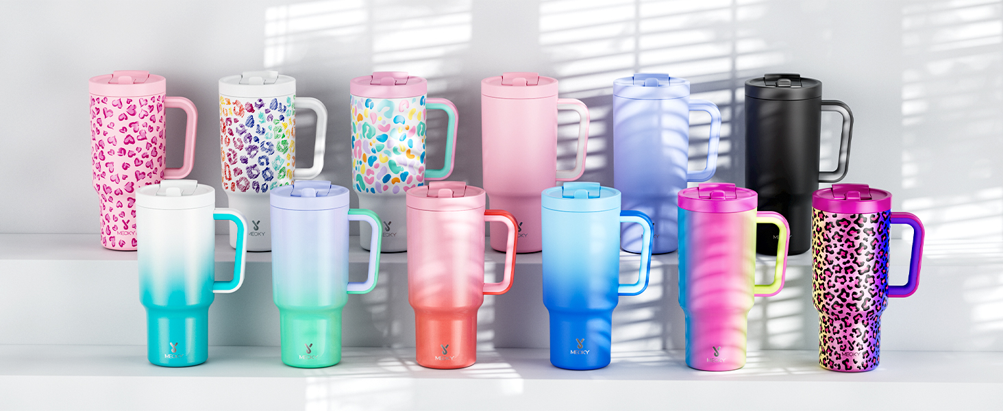 32 oz Tumbler with Handle and Flip Straw