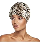 INNELO Luxury Shower Cap for Women Reusable Waterproof, Double Layered Shower Hair Cap with Adjus...