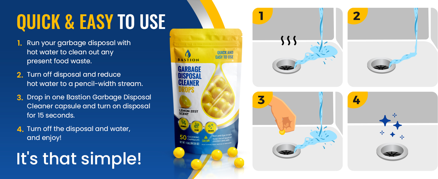 Bastion Garbage Disposal Cleaner Lemon Drops