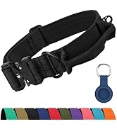 Joytale Heavy Duty Dog Collar with Handle, Adjustable Tactical Military Nylon Collar with Quick R...