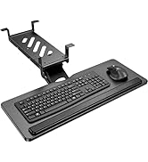 HUANUO Keyboard Tray Under Desk, Adjustable Ergonomic Keyboard &amp; Mouse Tray, Flat Bottom Or Cross...